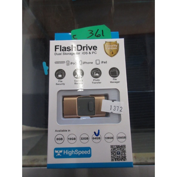 5 New 64GB Flash Drives for Apple Products - Gold