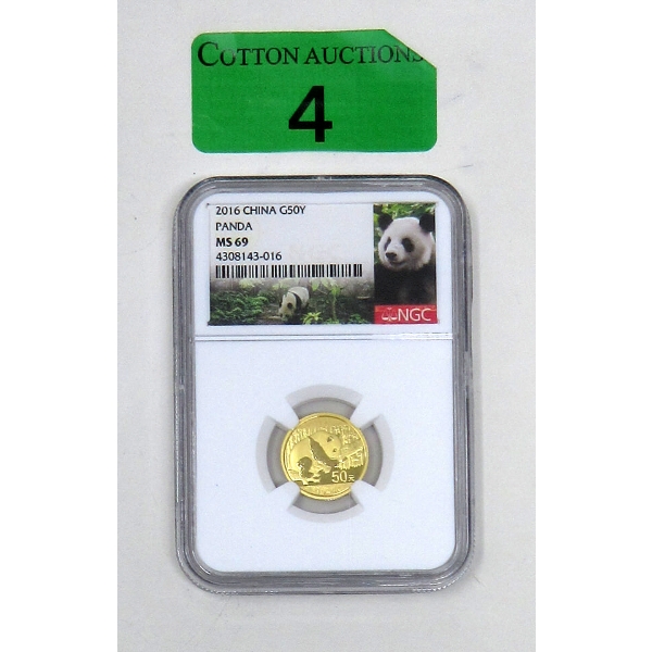 3 Gram .999 Fine Gold 2016 China Panda Coin 