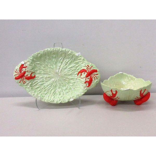 Vintage Carlton Ware Lobster Bowl and Platter