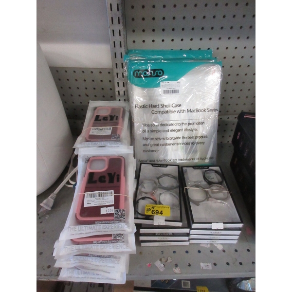 30+ Pcs. Lot of Watch & Cell Phone Cases & More