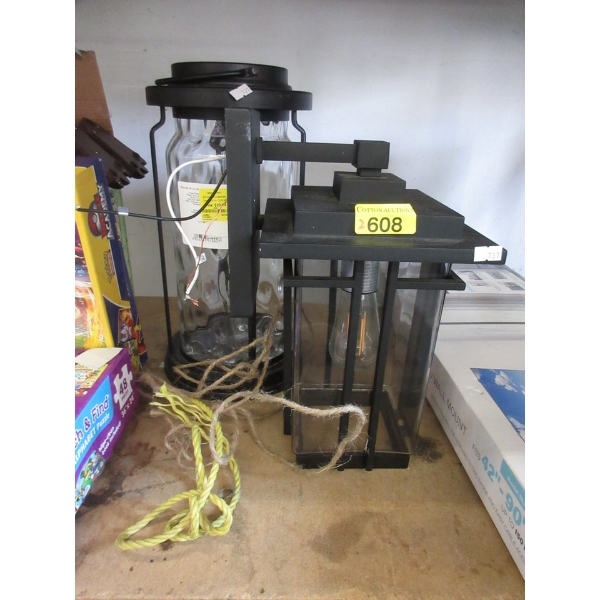 LED Outdoor Wall Sconce & Solar Table Lantern