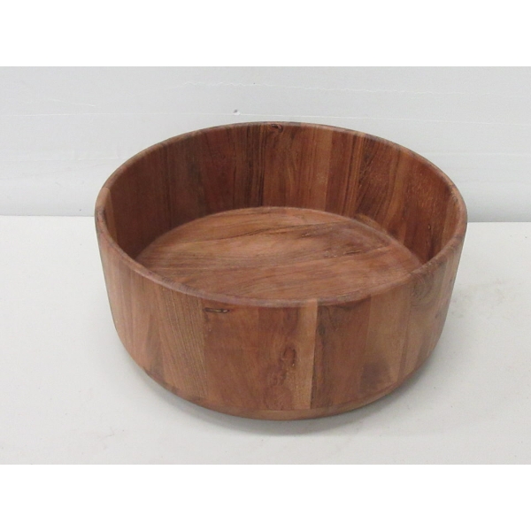 12" Wood Salad Bowl by Home Inspirations - 4" Deep 
