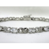 Image 2 : 6.84 CTW White Topaz & Diamond Tennis Bracelet 