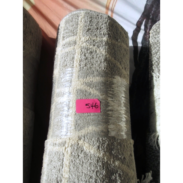 6' x 8' Grey Patterned Low Pile  Area Carpet