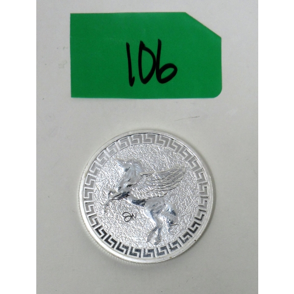 1 Oz .999 Silver 2022 Pegasus Coin 