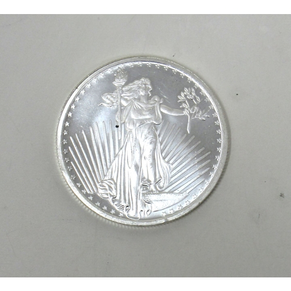 1 Oz .999 Silver St. Gaudens SilverTowne Round