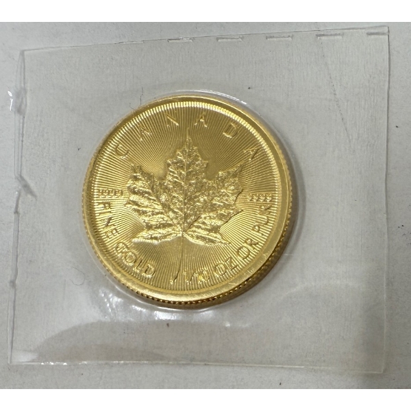 1/10 Oz .9999 Fine Gold 2017 Canada Maple Leaf Coin 