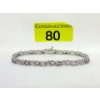 Image 1 : 6.02 CTW Amethyst & Diamond Tennis Bracelet