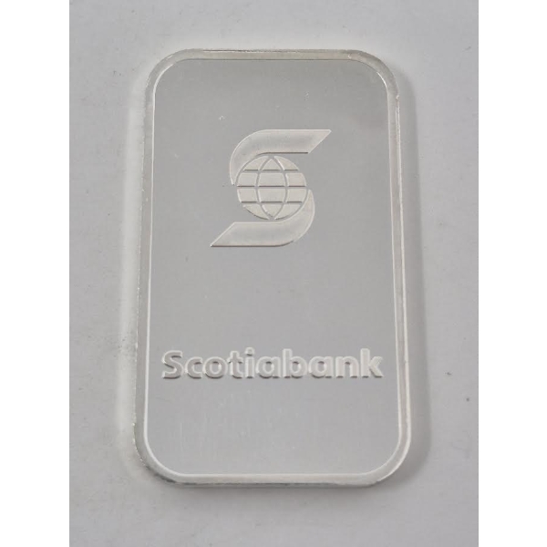 1 Oz .999 Silver Scotiabank Investor Bar