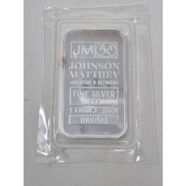 1 Oz .999 Silver Johnson Matthey Bar