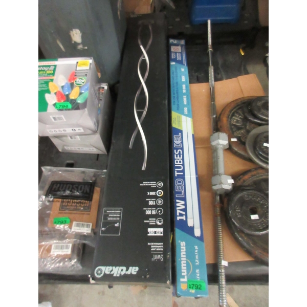 Artika Swirl Floor Lamp & Pack of 2 LED Tubes