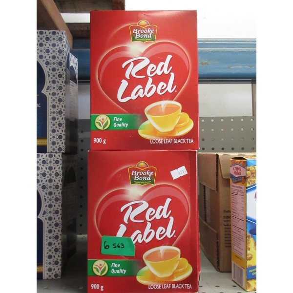 7 x 900 g Boxes of Brooke Bond Red Label Tea