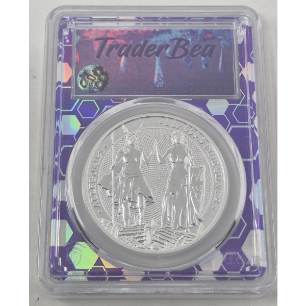 Certified/Graded MS70 1 Oz .9999 Silver German Allegories Coin 