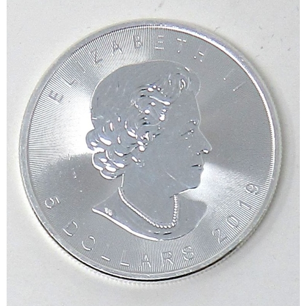 1 Oz .9999 Silver 2019 Canada Maple Leaf Coin 