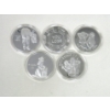 Image 2 : 5 x Silver Clad NUDE Girl Art Rounds 