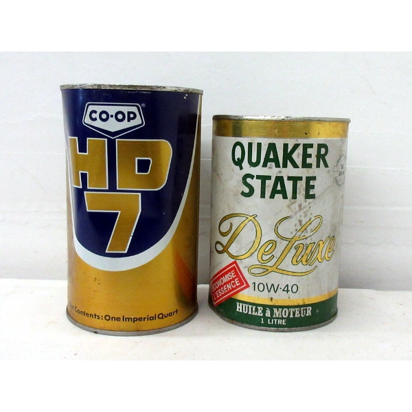 1 CO-OP HD 7 and 1 Quaker State Oil Can