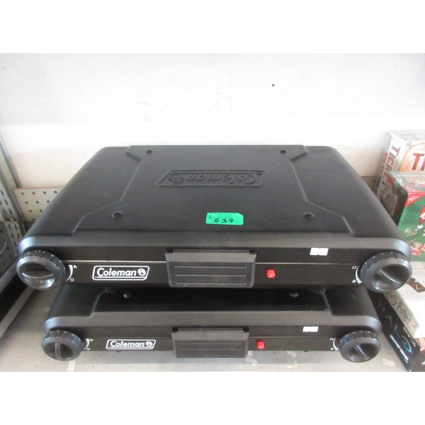 2 Coleman Tabletop Propane Camp Stoves