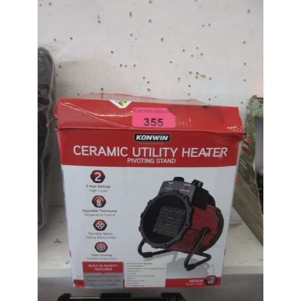 Konwin Ceramic Utility Heater on Pivoting Stand