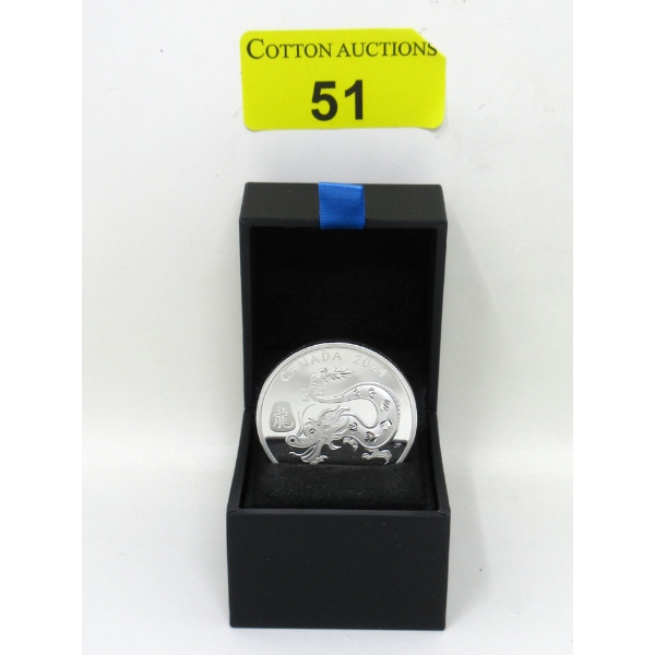 1 Oz .9999 Silver 2024 Lunar Year of Dragon Coin 