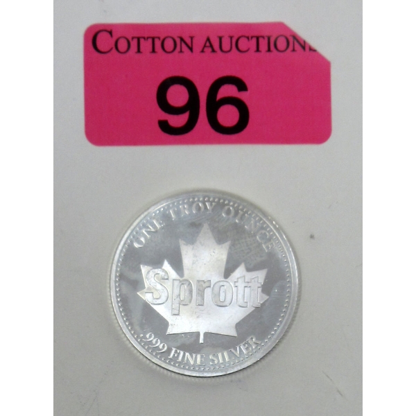 1 Oz .999 Silver Canada SPROTT Inukshuk Round 