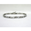 Image 1 : 6.84 CTW White Topaz & Diamond Tennis Bracelet 