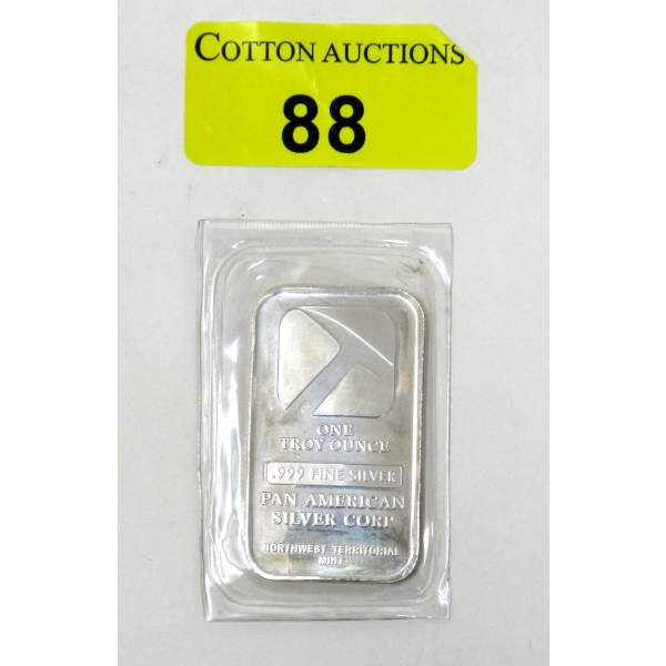 1 Oz .999 Silver Pan American Silver Corp Bar 