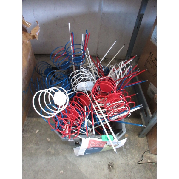 Tote of Lawn Stake Beverage Holders - No Boxes