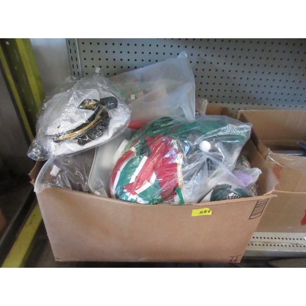 Box of New Clothing and Costumes