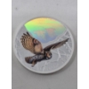 Image 1 : 2 Oz .9999 Silver Great Horned Owl Motion Hologram Coin 