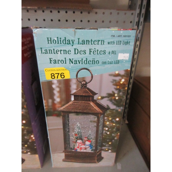 LED Illuminated Holiday Lantern - Battery Operated