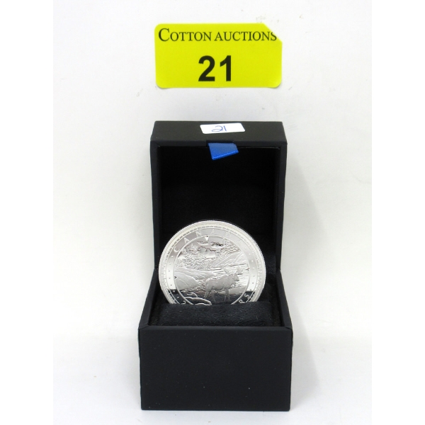 1 Oz+ .9999 Silver 2024 Wonderous Waters Great Lakes: Moose Coin 