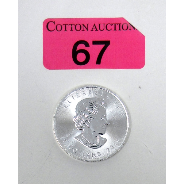 1 Oz .9999 Silver 2014 Maple Leaf Coin 