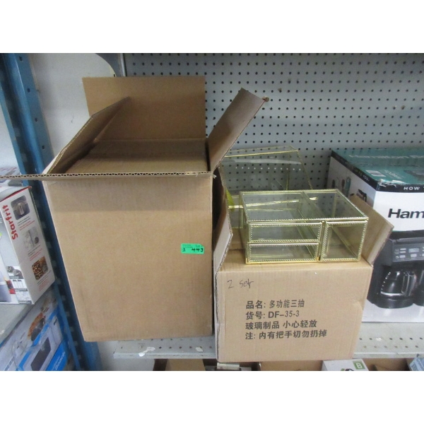 2 Sets of 2 Acrylic Storage Boxes 