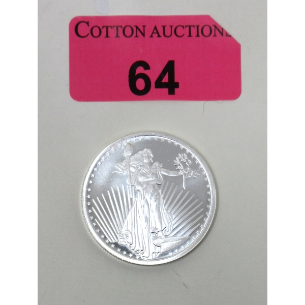 1 Oz .999 Silver St. Gaudens SilverTowne Round 