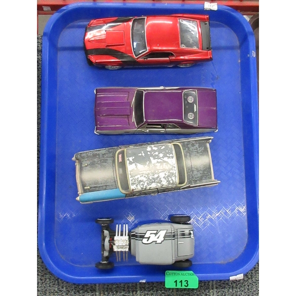 4 Diecast Scale Model Cars- 1:24 Scale