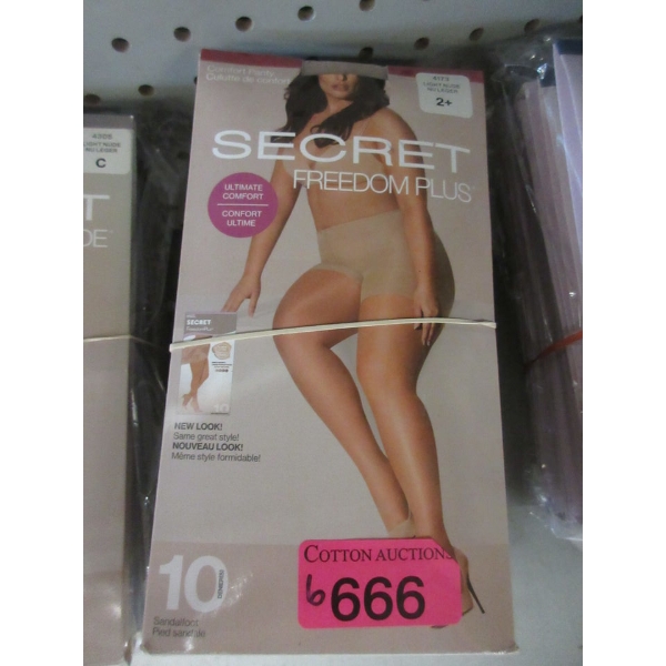 6 Pairs of New Secret Freedom Plus Pantyhose 