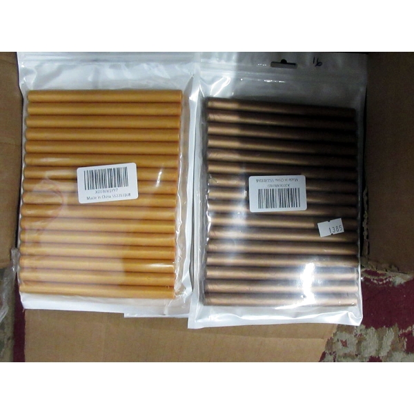 10 Bags of 16 Sealing Wax Sticks - Gold & Bronze