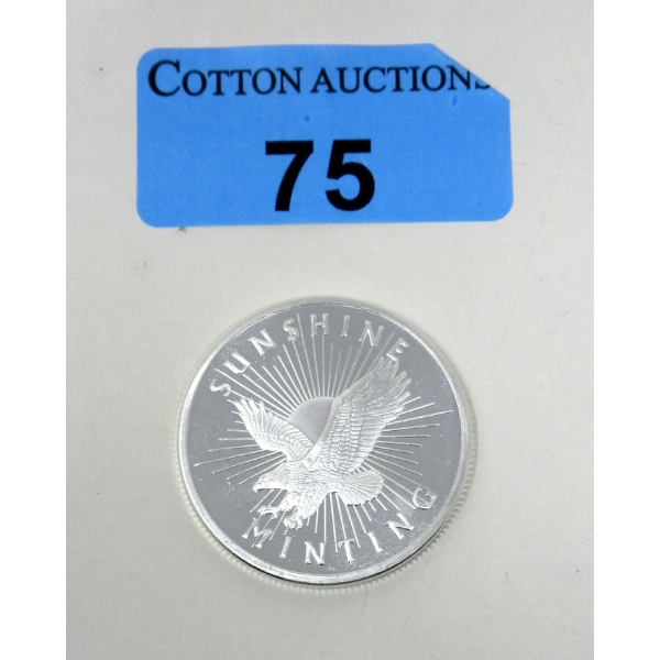 1 Oz .999 Silver Sunshine Minting Round 