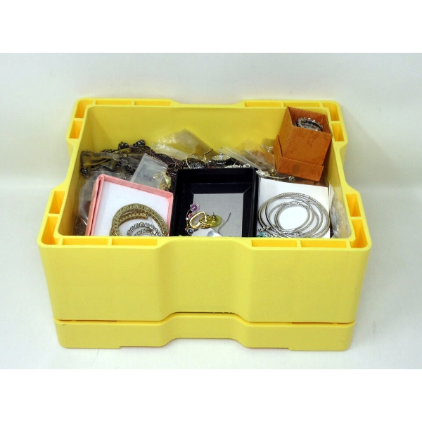 Yellow RCM Bullion Box filled with Fashion Jewelry