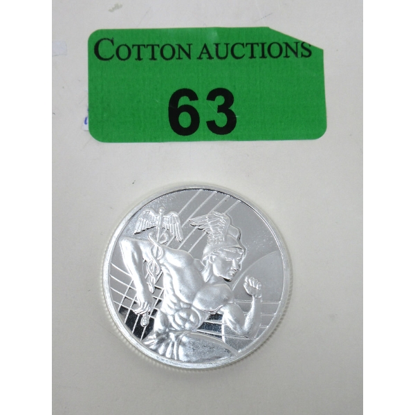 1 Oz .999 Silver Mercury Greek Messenger God Round 