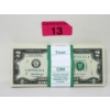 Image 1 : Bagged Bundle of 100 x $2 US Bills 