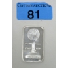 Image 1 : 1 Oz .999+ Silver Walking Liberty Bar 