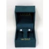 Image 2 : New 14 KT Gold CZ Stud Earrings by Lulea