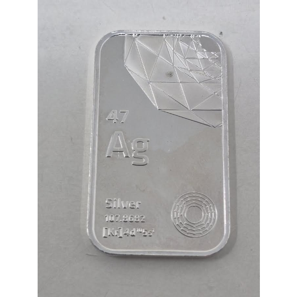 1 Oz .999+ Silver Elemetal Bar 