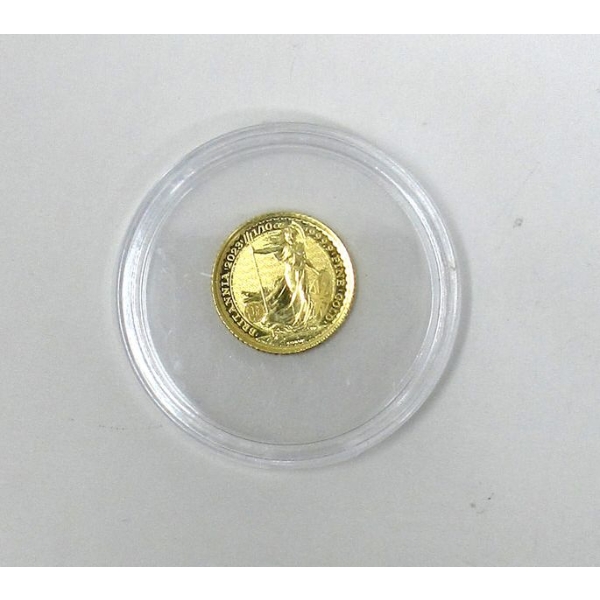 1/10 Oz/ 3.10 Grams .9999 Fine Gold 2023 Britannia Coin