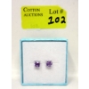 Image 2 : New Amethyst Sterling Silver Earrings