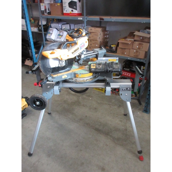 DeWalt Flex Volt Compound Mitre Saw On Stand