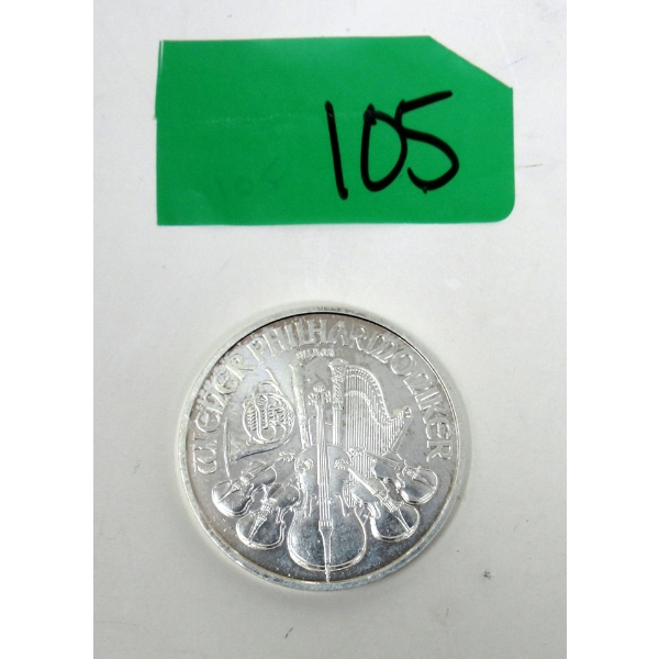 1 Oz .999 Silver 2020 Philharmoniker Coin 