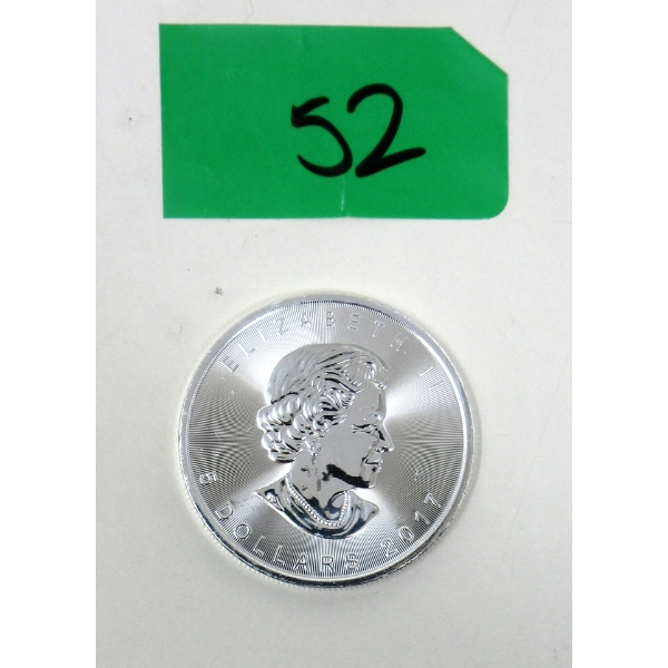 1 Oz .9999 Silver 2017 Maple Leaf Coin 