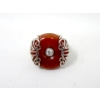 Image 2 : .925 Sterling Silver and Carnelian Ring and Necklace